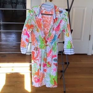 Print dress by Gretchen Scott.  Sz M